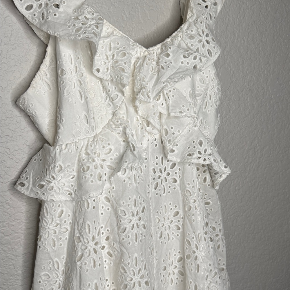 Yumi Kim Pacific Cotton White Eyelet Starlight Mini Dress - Picture 4 of 9